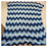 Hues of Blues Afghan
