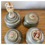 Vintage Powder Puff Music Boxes