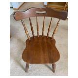 Round Wooden Table With Three Chairs