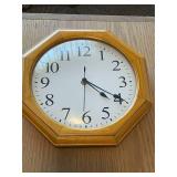 Wood Framed Battery Operated Wall Clock
