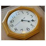 Wood Framed Battery Operated Wall Clock