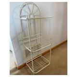 White Metal 3 Shelf Storage Rack