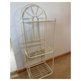 White Metal 3 Shelf Storage Rack