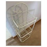 White Metal 3 Shelf Storage Rack