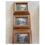 3 Thomas Kinkade Framed Art Pieces