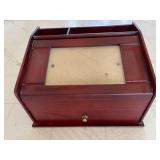 Wooden Jewelry Box With Photo Frame Top