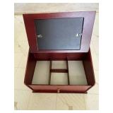 Wooden Jewelry Box With Photo Frame Top