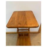 Oak Sofa Server w/ Magazine Rack