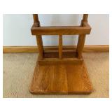 Oak Sofa Server w/ Magazine Rack