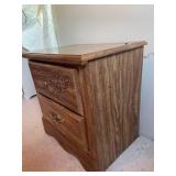 2 Drawer Wooden Side Table