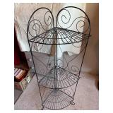 Wire Three Shelf Corner Plant Stand