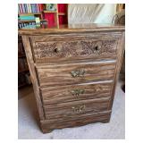4 Drawer Dresser with Brass Accents