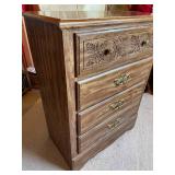 4 Drawer Dresser with Brass Accents
