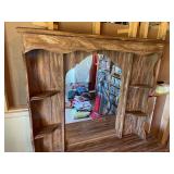 7 Drawer Dresser With Mirror and Brass Accents