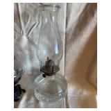 2 Clear Glass Oil Lanterns