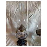 2 Clear Glass Oil Lanterns