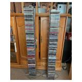 2 Metal CD Racks Full of CD