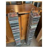 2 Metal CD Racks Full of CD