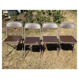 4 Samsonite Padded Folding Chairs