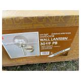 Outdoor Diamond F Brass Wall Lantern