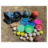 Baseballs, Basketballs, Softballs, Frisbees, Baseball Glove & More