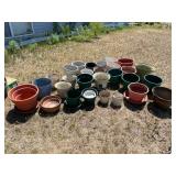 Large Lot of Plastic Planters