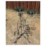 Metal Floral Themed Plant Holder