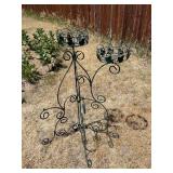 Metal Floral Themed Plant Holder