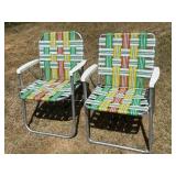 2 Webbed Folding Chairs