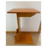 Snack Table With Book Rack