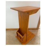 Snack Table With Book Rack
