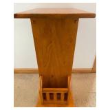 Snack Table With Book Rack