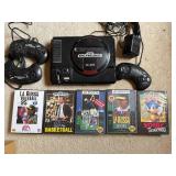 Vintage Sega System With Games