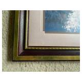 Waterfall Framed Art With Ornate Gold Wooden Frame