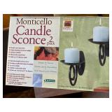2 Wall Mount Candle Sconces New in The Box & Ornate Wall Mount Coat Rack