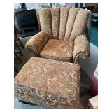 Floral Chair and matching Hassock