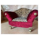 Leopard Patterned Trinket Box With Brass Accents