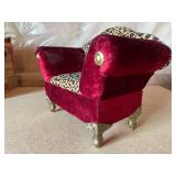 Leopard Patterned Trinket Box With Brass Accents