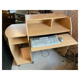 Rolling Desk With Pull Out Keyboard Shelf