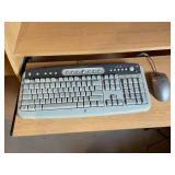 Rolling Desk With Pull Out Keyboard Shelf
