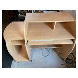 Rolling Desk With Pull Out Keyboard Shelf