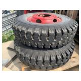 Set of Two Military Five Ton Steering Tires 11.00-20