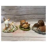 Lot of 3 Homco Masterpiece Ceramic Items