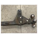 Solid 3-Way Receiver Hitch With Solid Two-Piece Adjustable Ball Mount