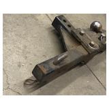 Solid 3-Way Receiver Hitch With Solid Two-Piece Adjustable Ball Mount