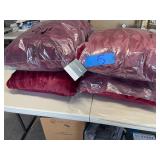 Four Brand New Burgundy Color Throw Pillows