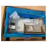 Cater® 33" x 22" Top-mount/undermount single-bowl workstation kitchen sink with accessories