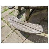 Round Wooden Picnic Table with Attached Benches