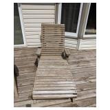 Perfectly Weathered Wooden Garden/ Patio Chair and Lounge Chair