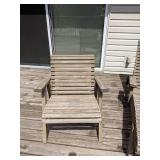Perfectly Weathered Wooden Garden/ Patio Chair and Lounge Chair